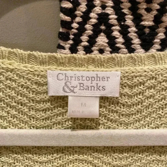 CHRISTOPHER BANKS GREEN KNIT VINTAGE SWEATER M - Picture 2 of 4